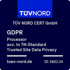 TÜV NORD GDPR Processor, Trusted Site Data Privacy