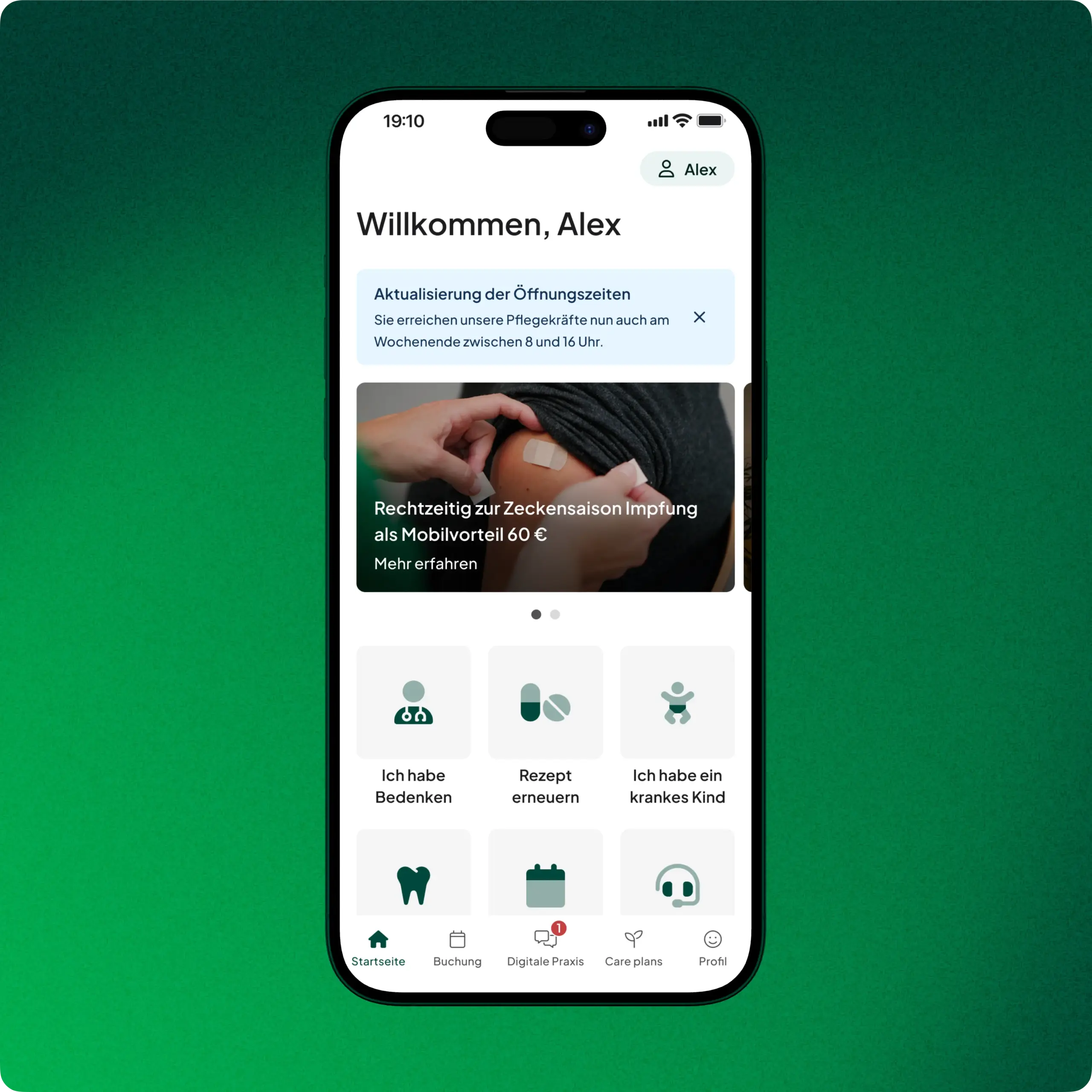 BeeHealthy Digitale Praxis Software Startseite